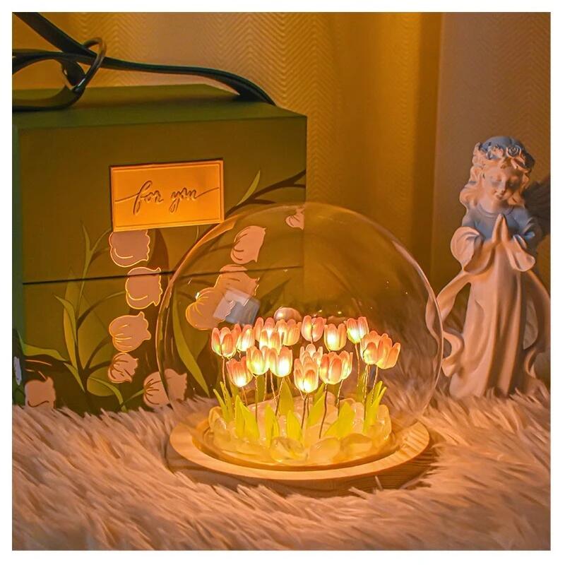 Flor de tulipán Artificial, ad - Baby Nursery Egg Light reseña y precio